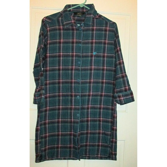 Woolrich Women's Multicolor Plaid Flannel Button Front Shirt Dress Size S - Picture 1 of 8